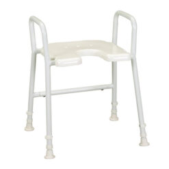 White Line Shower Stool