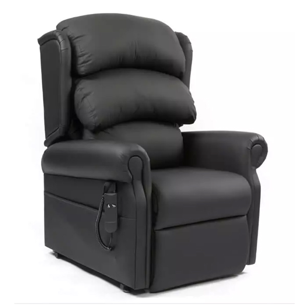 Monza Rise and Recliner Chair Black